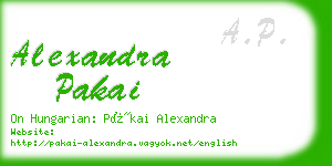 alexandra pakai business card